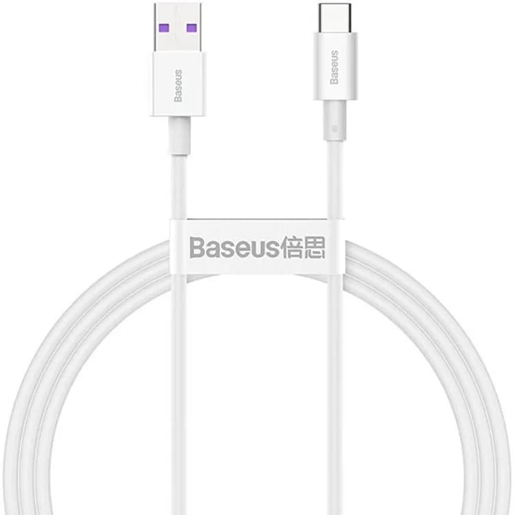 CABLU alimentare si date Baseus Pudding, Fast Charging Data Cable pt. smartphone, USB la USB Type-C 100W, 2m, alb "P10355703221-B2" - 6932172652944