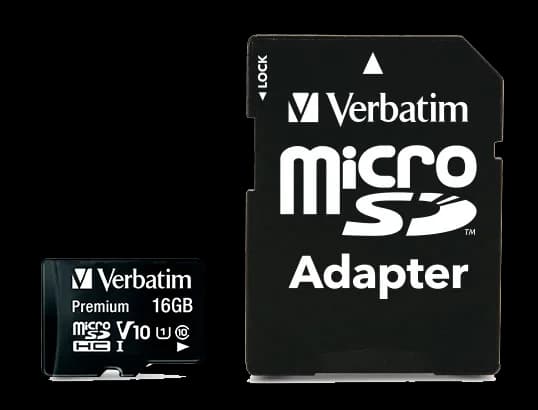 MEMORIE microSD CARD VERBATIM 16GB CLASA 10, ADAPTOR INCLUS "44082"