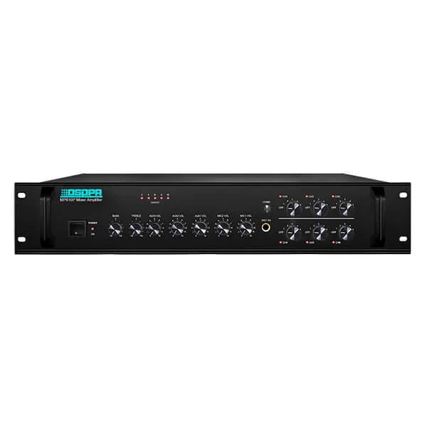 Amplificator 350W cu mixer DSPPA MP1010P, 6 zone, 2Mic si 3AUX, Phantom Power, 100V