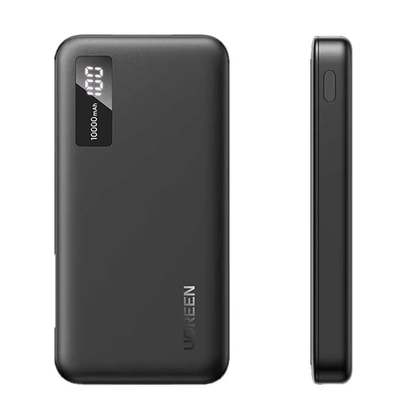 POWER BANK Ugreen "PB311", 10000mAh, PD 3.0 + QC 3.0 22.5W, 1 x USB; 1 x USB Type-C, total 3A, gri, "25742" - 6941876227426