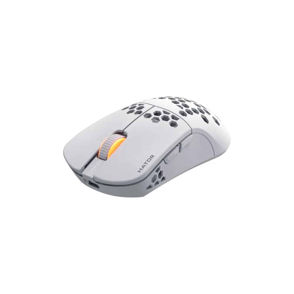 Mouse Gaming Wireless Hator Stellar Pro Wireless, 26000 DPI, Alb