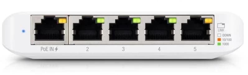 SWITCH Ubiquiti, Gigabit x 5, managed, carcasa plastic, "USW-FLEX-MINI-EU"