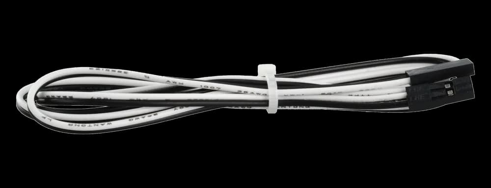Cablu BIQU 3D 2P color black și white length 80cm, one end 2.54 DuPont female 2P, one end DuPont female 1Px2