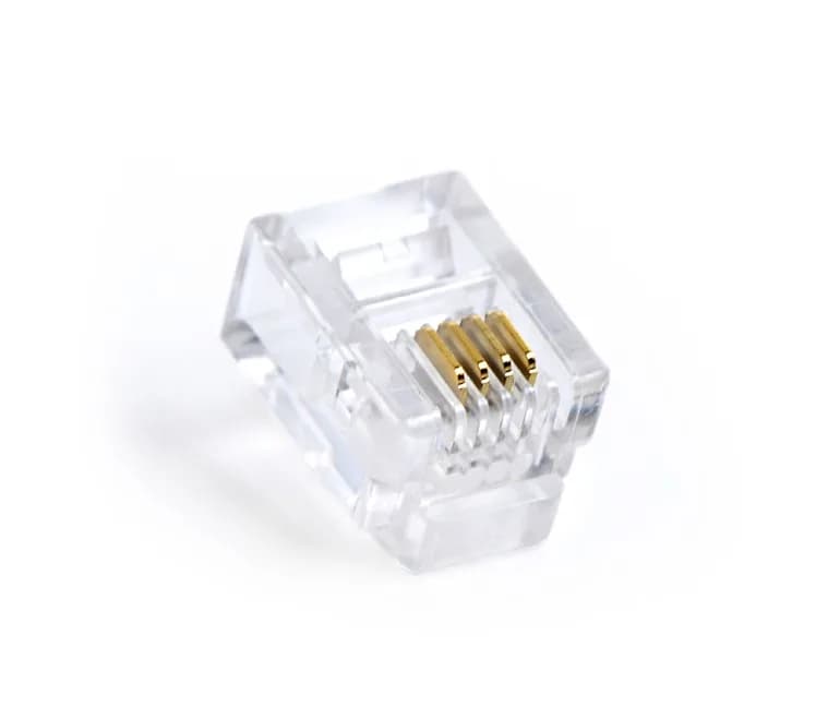 MUFA RJ-11 GEMBIRD pt. cablu telefon, telefon, RJ-11 (T), plastic, 100 buc, "MP-6P4C/100"