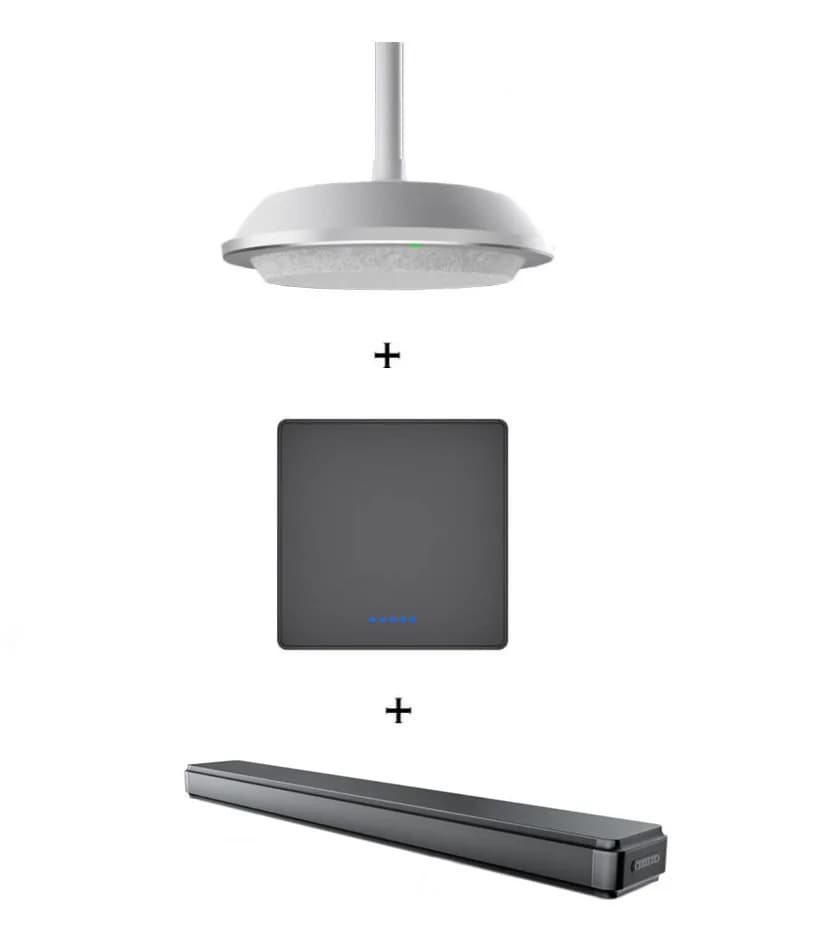 Pachet audio si speakerphone pentru videoconferinte cu prindere in tavan
