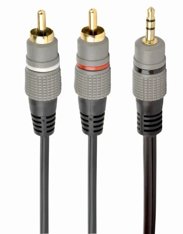 CABLU audio GEMBIRD stereo (3.5 mm jack la 2 x RCA), 2.5m, conectori auriti, "CCA-352-2.5M"