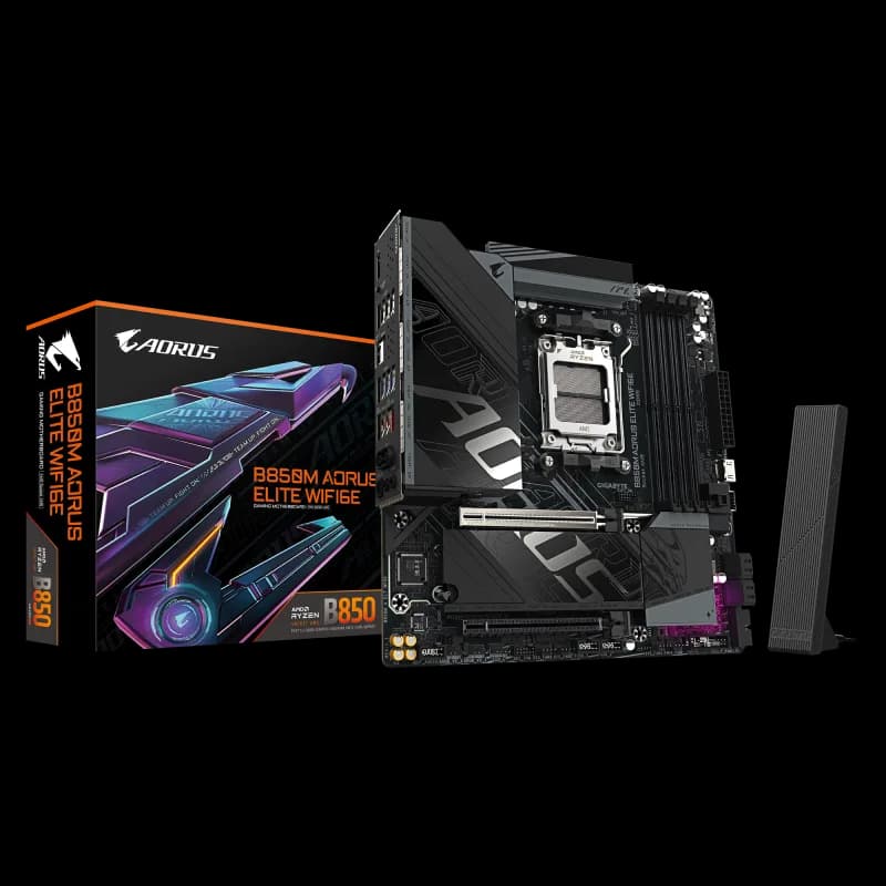 Placa de baza Gigabyte B850M AORUS ELITE WIFI6E, Socket AM5, DDR5, Micro-ATX