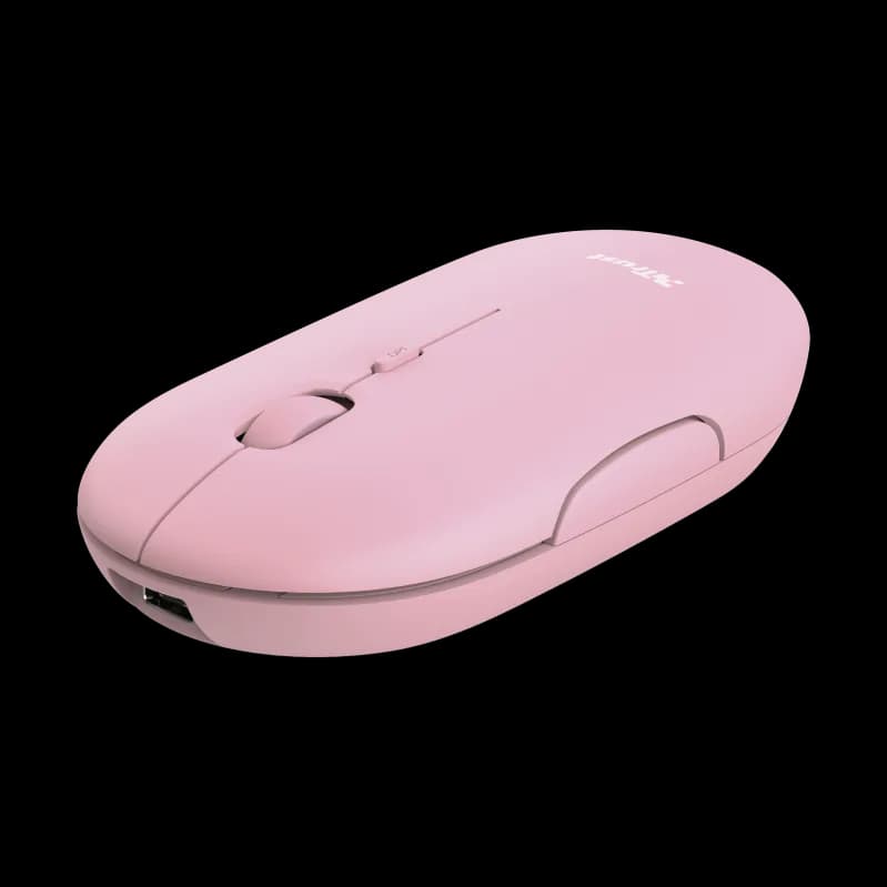 Mouse Wireless Trust Puck, 1600 dpi, Roz