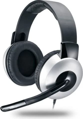 CASTI Genius, "HS-05A", cu fir, gaming, utilizare multimedia, microfon pe brat, conectare prin Jack 3.5 mm x 2, negru / argintiu, "31710011100"