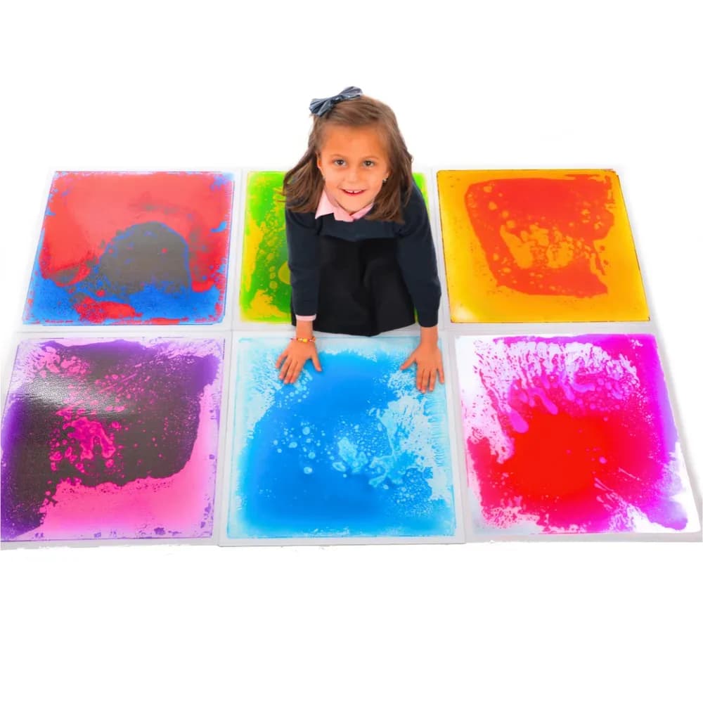 Set de 6 dale de podea cu lichid 50x50 cm (6 culori)