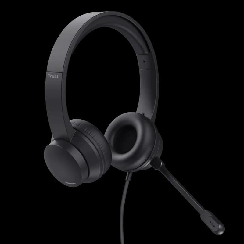 Casti Head-band Trust Ayda, Wired, Negru