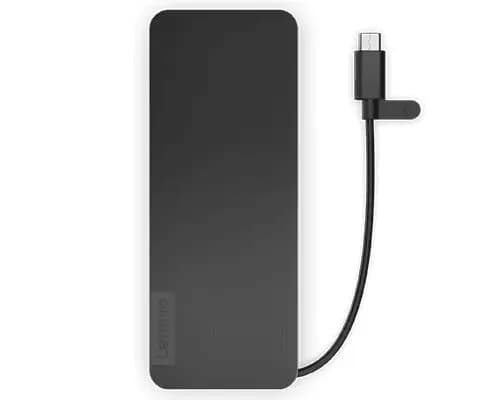 Docking station Lenovo USB-C Slim Travel Dock, USB Type-C, 65W, Negru