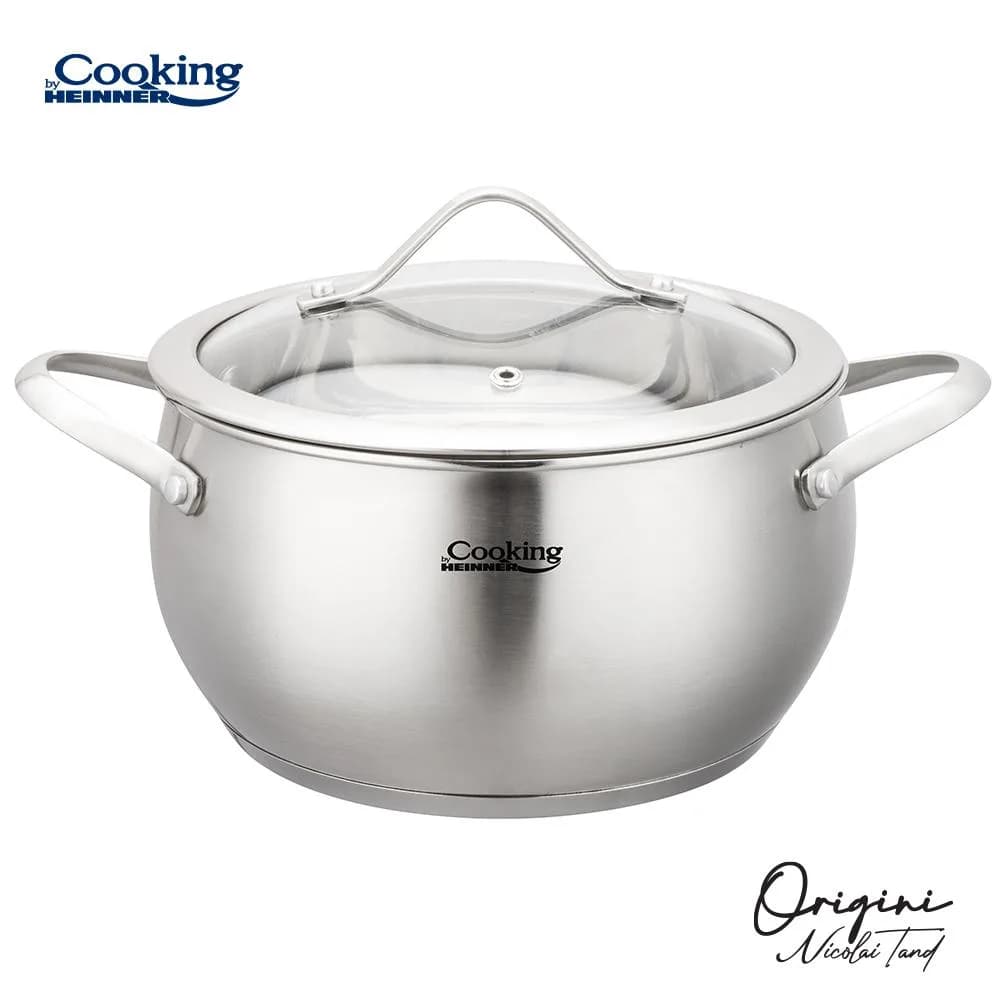 SEMIOALA INOX+CAPAC 20x11 CM, 3.3L, NICOLAI TAND, ORIGINI, COOKING BY HEINNER