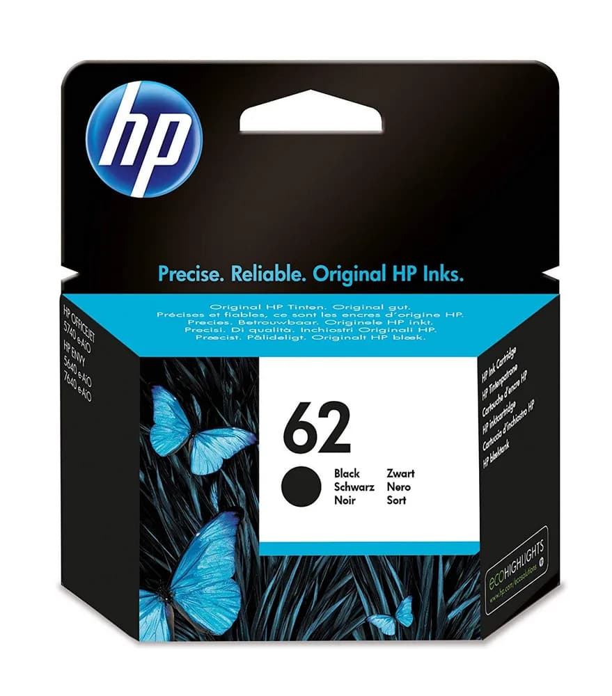 Cartus Cerneala Original HP Black, nr.62, pentru Envy 5640 AIO| OfficeJet 200 Mobile| OfficeJet 250 Mobile AIO, 200, "C2P04AE"