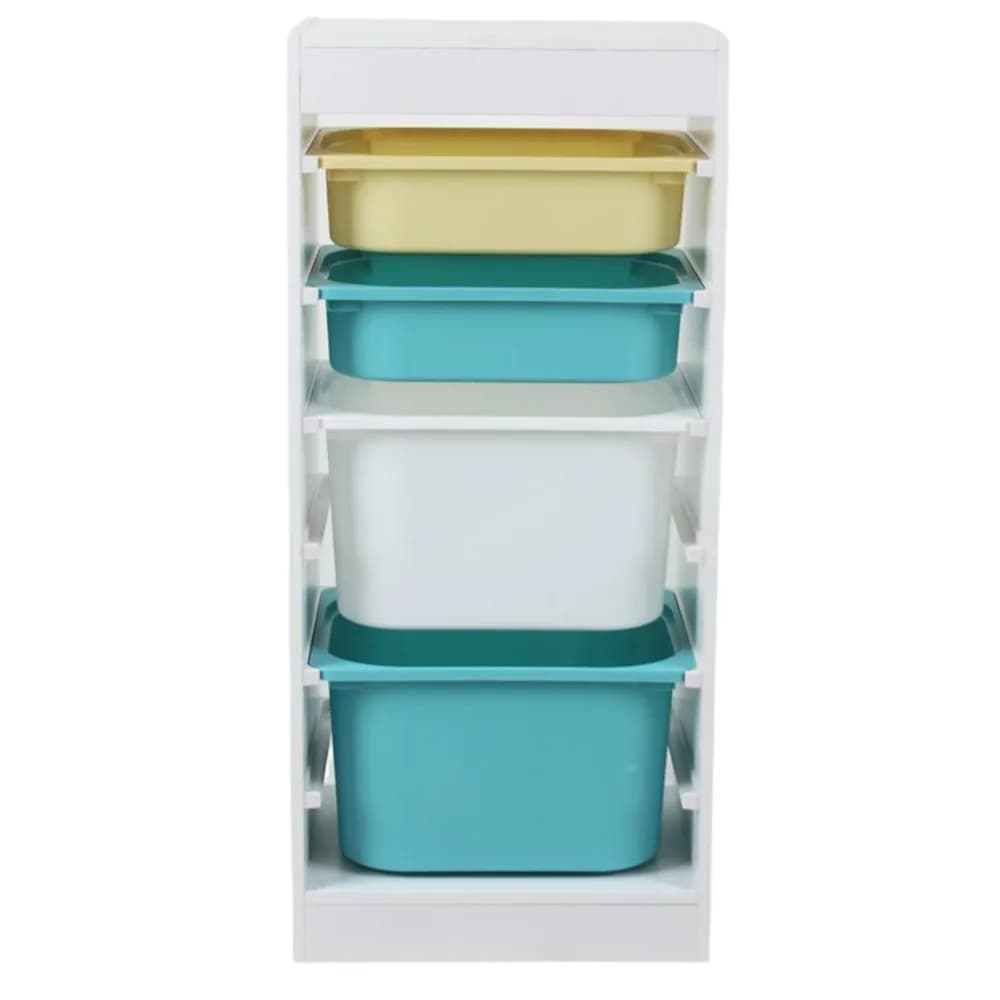 Raft depozitare cu 4 cosuri colorate, U-Grow