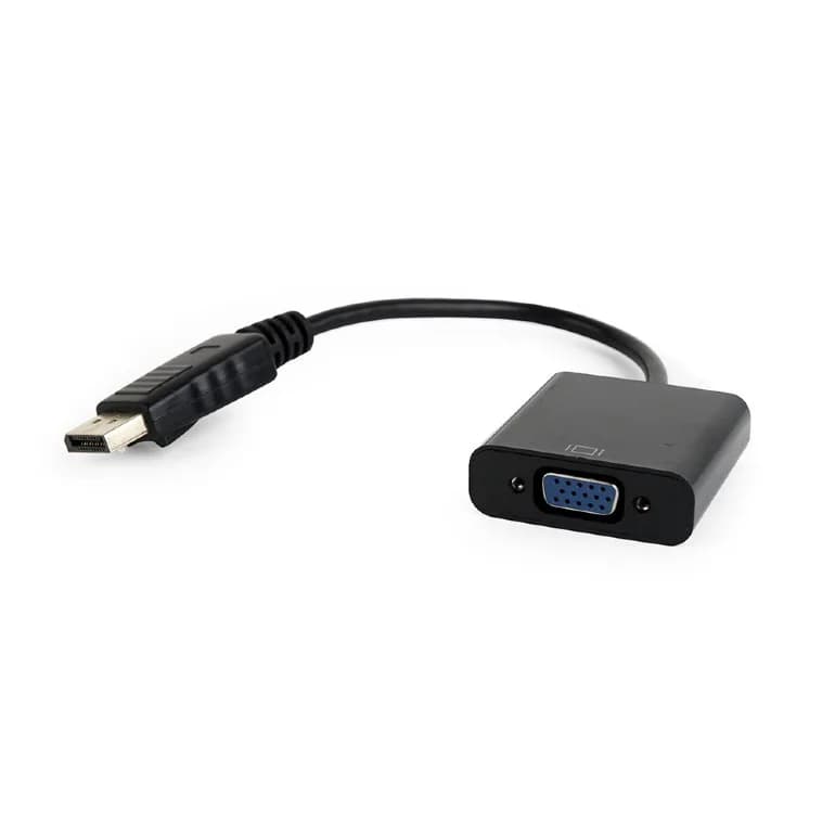 CABLU video GEMBIRD, adaptor DisplayPort (T) la VGA (M), 15cm, rezolutie maxima Full HD (1920 x 1080) la 60Hz, negru, "AB-DPM-VGAF-02"