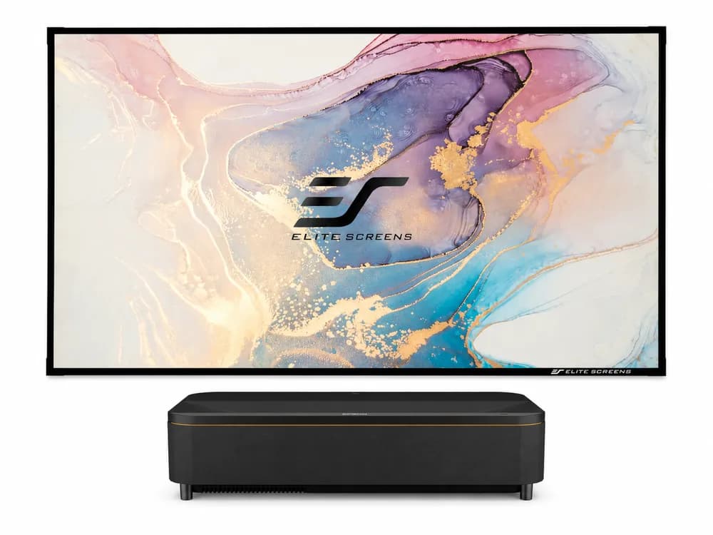 Pachet Epson EH-QS100B + Elite Screens AR100H-CLR3, 4K PRO-UHD, UST, 4500 lumeni, ecran CLR 100″
