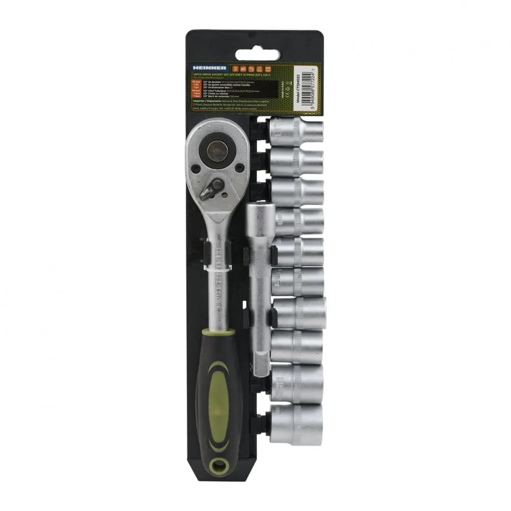 HEINNER SET 12 PIESE 1/2"+ext. CR-V