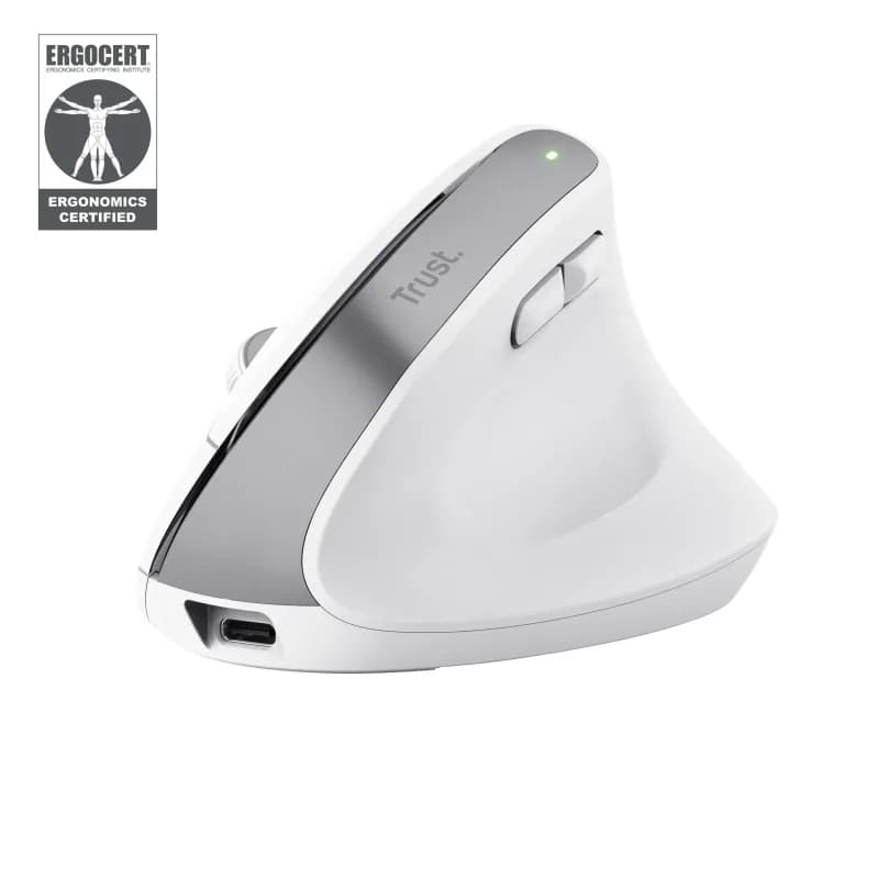 Mouse Wireless TRUST Bayo+, 2400 DPI, Alb