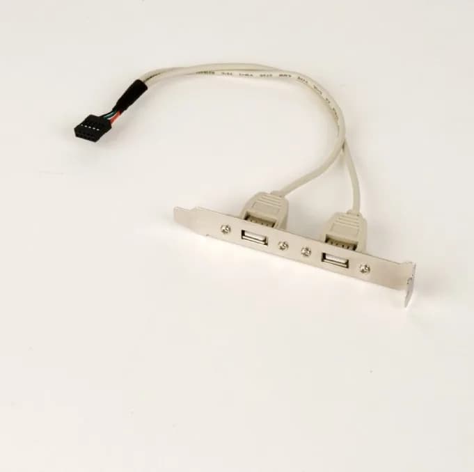 CABLU USB GEMBIRD splitter, USB 2.0 (T) la 2 x USB 2.0 (M), 25cm, transfera 1 USB din interior PC, pe bracket exterior, "CCUSBRECEPTACLE"
