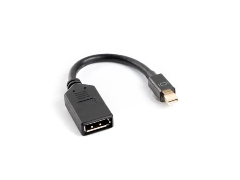Cablu adaptor Mini DisplayPort(M) 1.1 -> DisplayPort(F) 10 cm negru