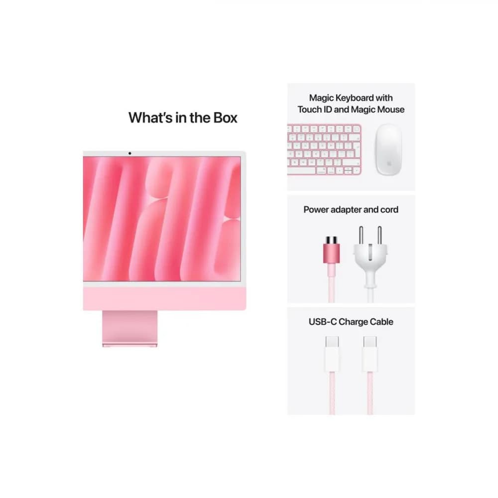 Apple iMAC 24" Retina 4.5k/ Apple M4 (CPU 10-core, GPU 10-core, Neural Engine16-core)/24GB/512GB - Pink - INT KB (2024)