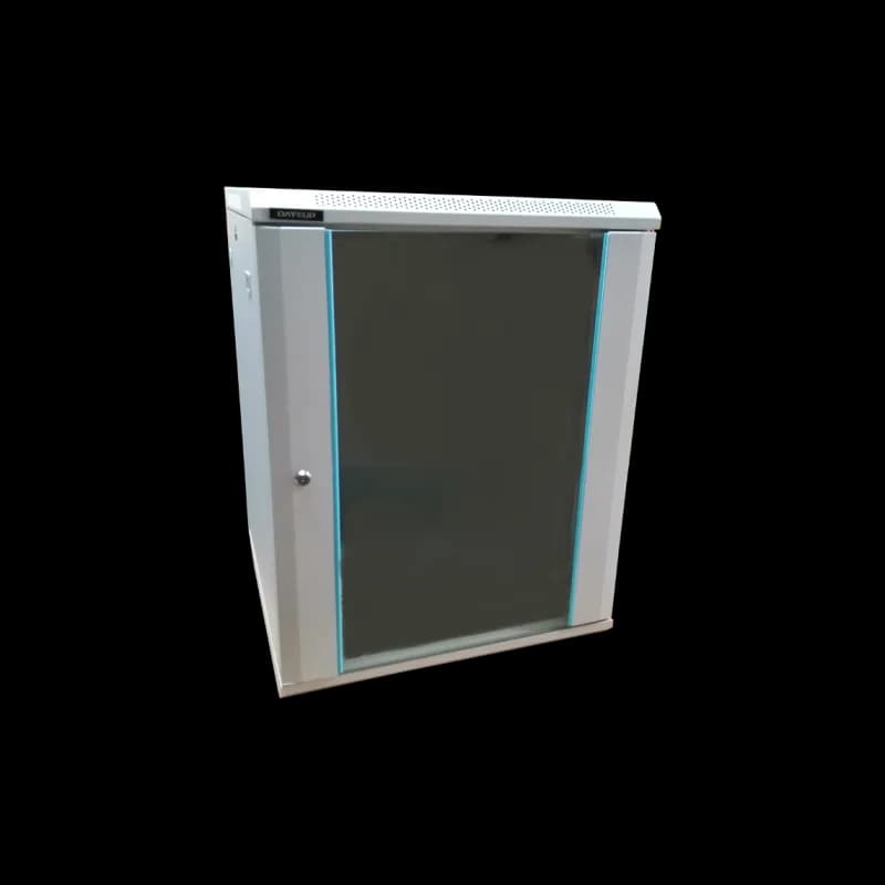 Rack 18U 600x600, montare pe perete, usa din sticla, panouri laterale detasabile si securizate, dezasamblat, culoare gri RAL 7035, DATEUP "MP.6618.9000"