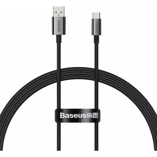 CABLU alimentare si date Baseus Superior, pt. smartphone, USB la USB Type-C, 100W, 1m, negru "P10320102114-00" - 6932172631970
