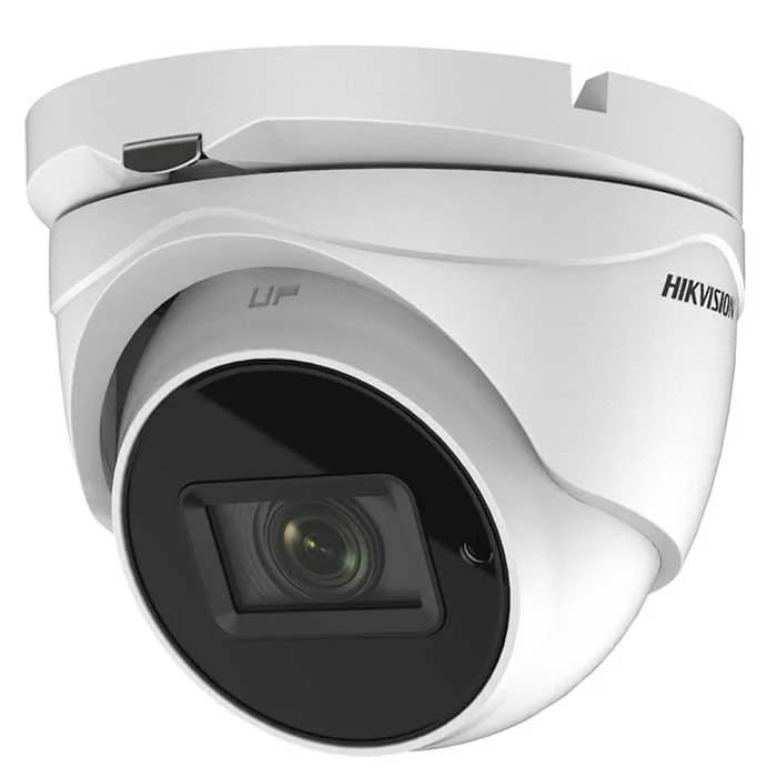 Camera supraveghere Hikvision TURRET DS-2CE76H0T-ITMFS(2.8mm); 5 MP; Audio over coaxial cable, microfon audio incorporat; 5 MP CMOS; rezolutie: 2560 (H) × 1944 (V)@20FPS; iluminare: 0.01 Lux@(F1.2, AGC ON), 0 Lux with IR; lentila: 2.8mm, distanta IR: 30metri, Smart IR, horizontal FOV: 85.5°