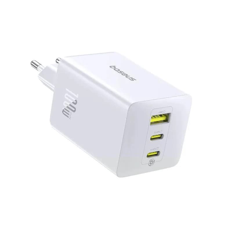INCARCATOR retea Baseus EnerFill FE11, Quick Charge 100W, 2 x USB Type-C, 1 x USB, alb "P10182102213-00" - 6932172690649