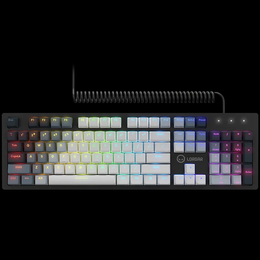 LORGAR Azar 514, Wired mechanical gaming keyboard, RGB backlight, keys number: 104, 50M clicks, linear dream switches, spring cable up to 3.4m, EN layout "LRG-GK514W-US"