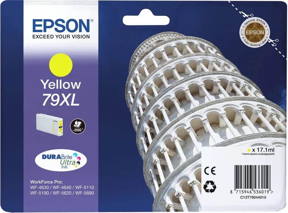 Cartus Cerneala Original Epson Yellow, T790440, pentru Workforce Pro WP-5110|51490|5620|5690, "C13T79044010"(RAPO)