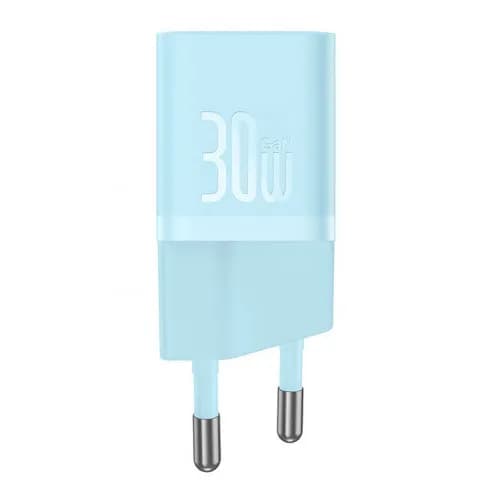 INCARCATOR retea Baseus Mini, GaN5 Fast Charger 30W, 1 x USB Type-C 5V/3A, albastru "CCGN070603" - 6932172624453