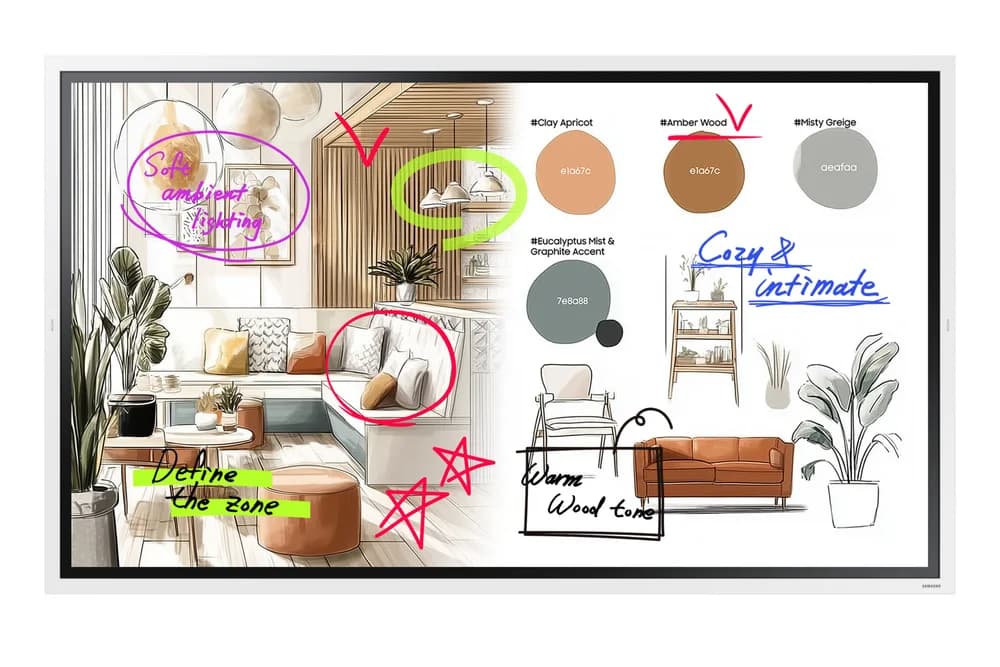SAMSUNG FLIP 5 PRO WM65FX 65inch Tactile Infrared 20p UHD 3840x2160 16:9 350 without glass 16/7 from the mate "LH65WMFWBGCXEN"
