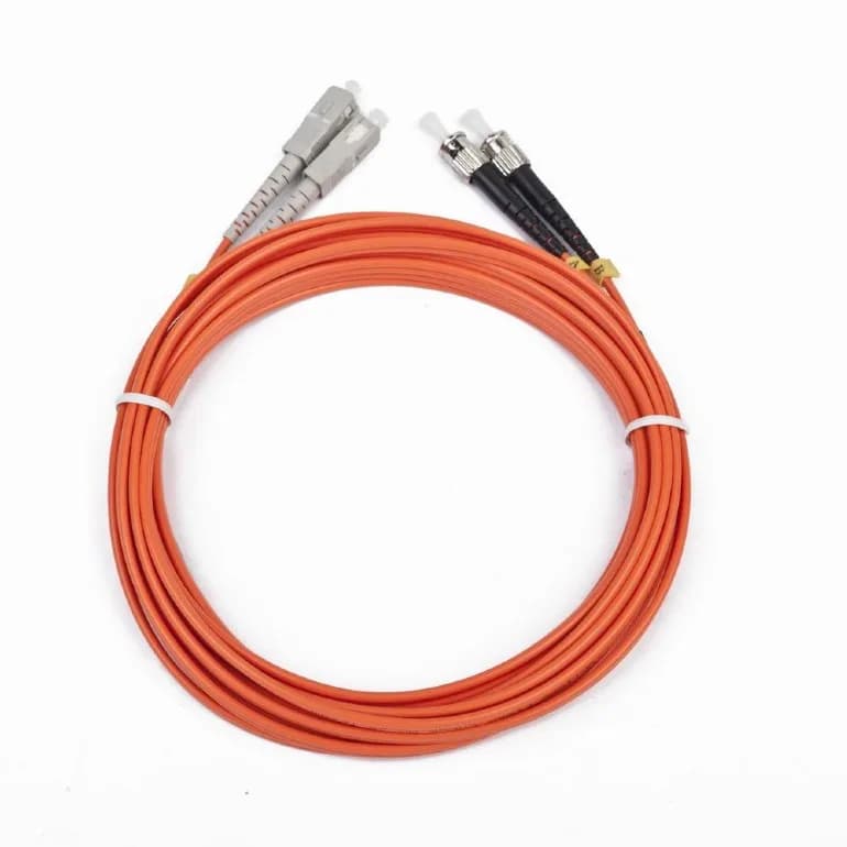 CABLU FIBRA OPTICA duplex multimode, 2m, conectori ST-SC, bulk, "CFO-STSC-OM2-2M"