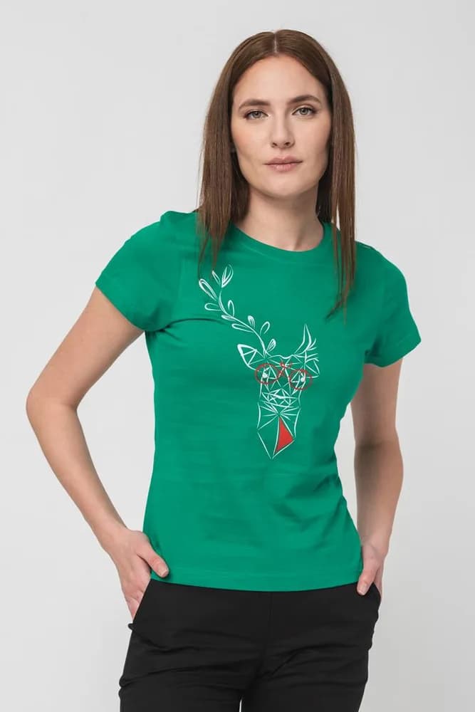 TRICOU CERB FAMILIE FEMEI K GREEN-M