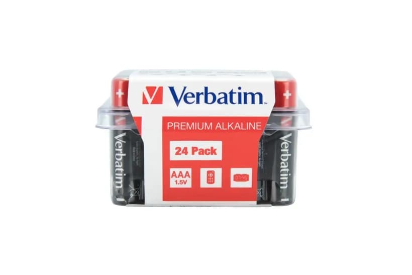 BATERIE VERBATIM AAA (R3), 1.5V alcalina, 24 buc., "49504"