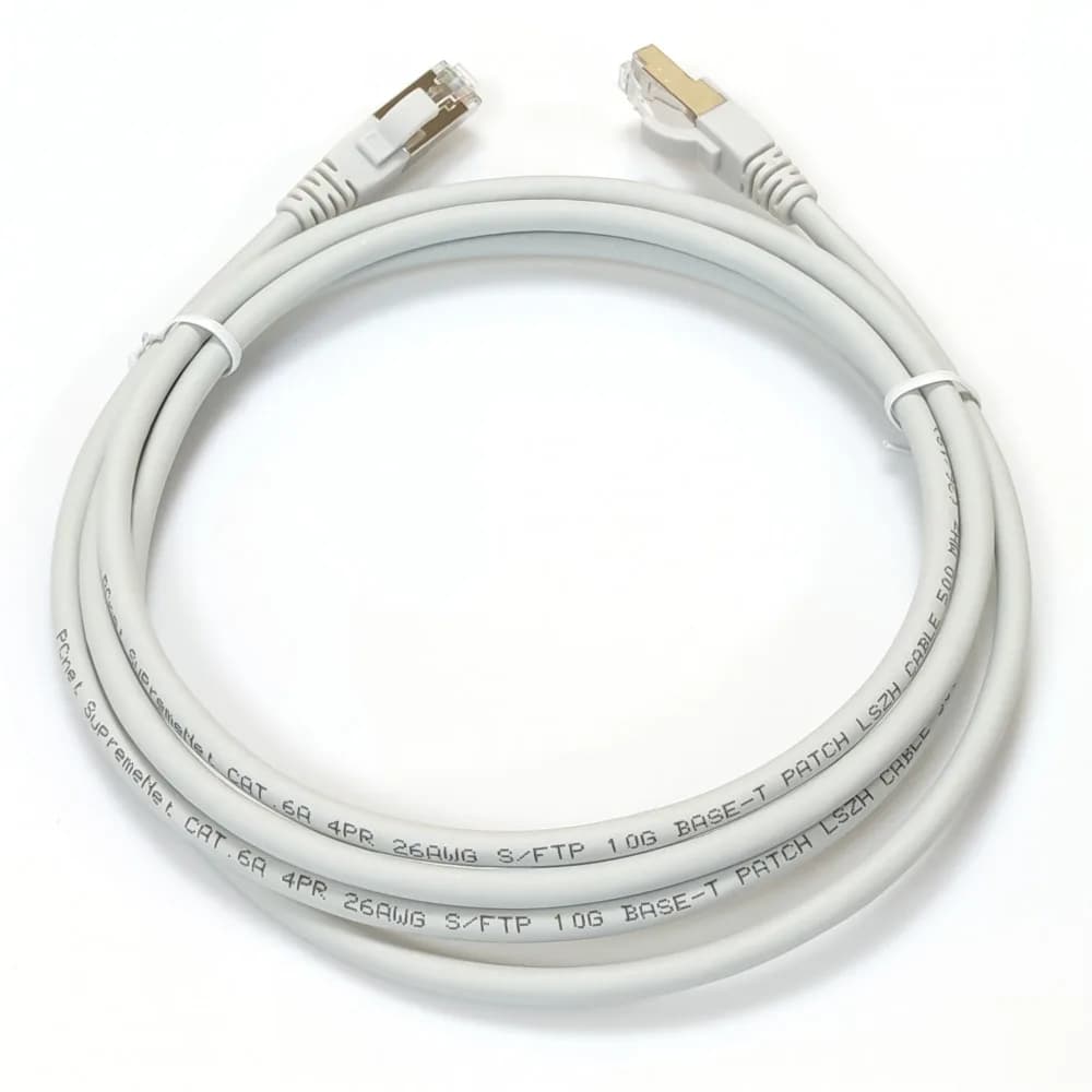 PATCH CORD S/FTP SPACER Cat6, cupru-aluminiu, 5 m, alb, AWG26, "SPPC-SFTP-CAT6-5M"