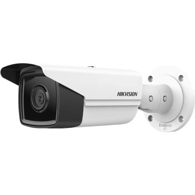 Camera de supraveghere IP Bullet 4MP Hikvision DS-2CD2T43G2-2LI(2.8MM), lentila fixa 2.8mm, iluminare min: Color: 0.0005 Lux @ (F1.6, AGC ON), 0 Lux cu lumina alba, IR 60m, microfon incorporat, slot card de memorie: microSD/microSDHC/microSDXC maxim 512GB, alarma la evenimente: Motion detection