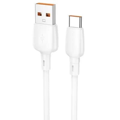 CABLU alimentare si date Borofone "BX93", Fast Charging Data Cable pt. smartphone, USB la USB Type-C 100W, 1m, alb "6941991103186"