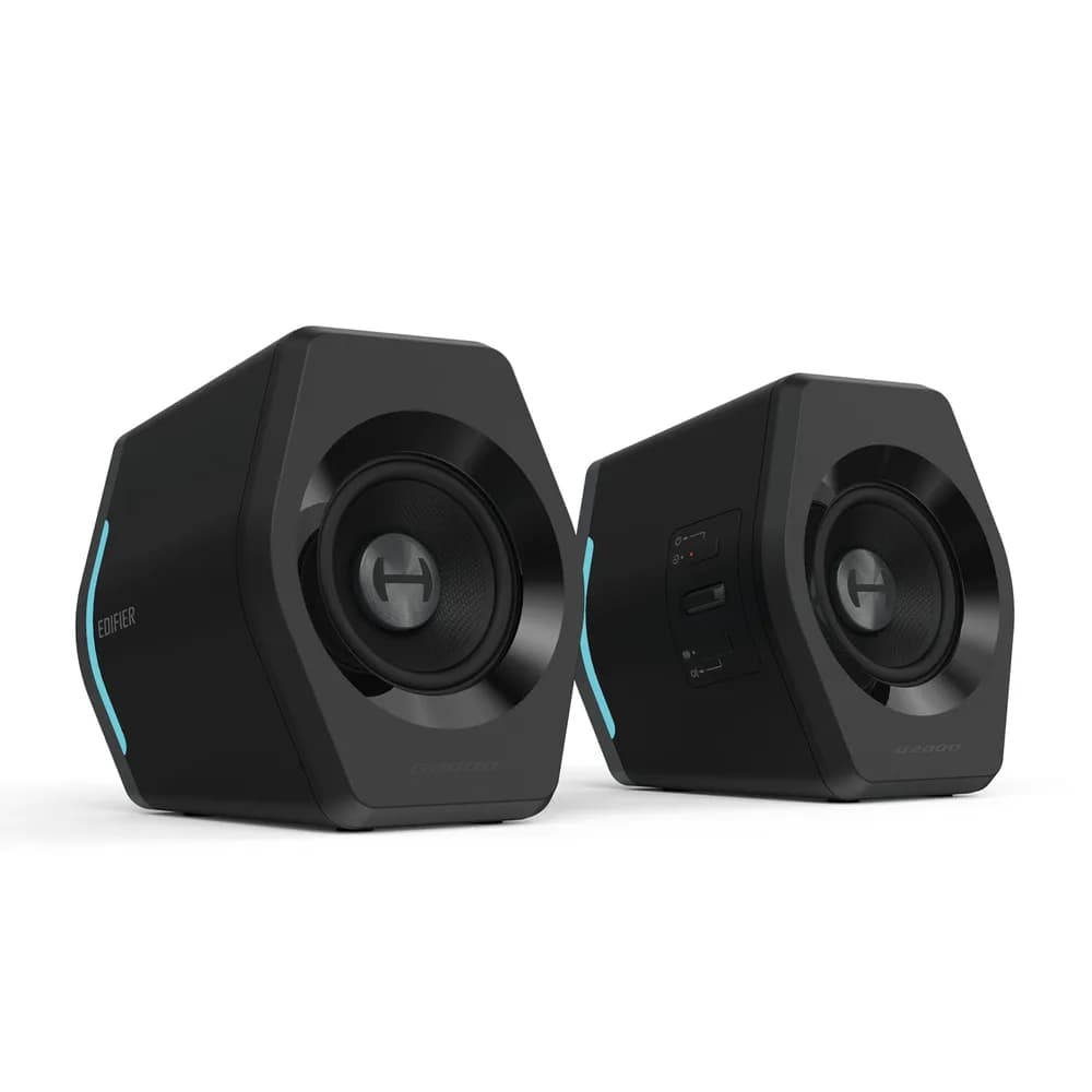 BOXE EDIFIER Gaming 2.0, RMS: 16W (2 x 8W), bass 2.75",control volum,BT/USB/AUX,sound mode: Music/Game/Movie,12 x LED RGB, frecv. rasp 98Hz-20KHz, 220V power,black, "G2000-BK"