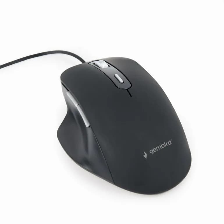 MOUSE GEMBIRD, PC sau NB, cu fir, USB, optic, 3600 dpi, butoane/scroll 6/1, negru, "MUS-6B-02"