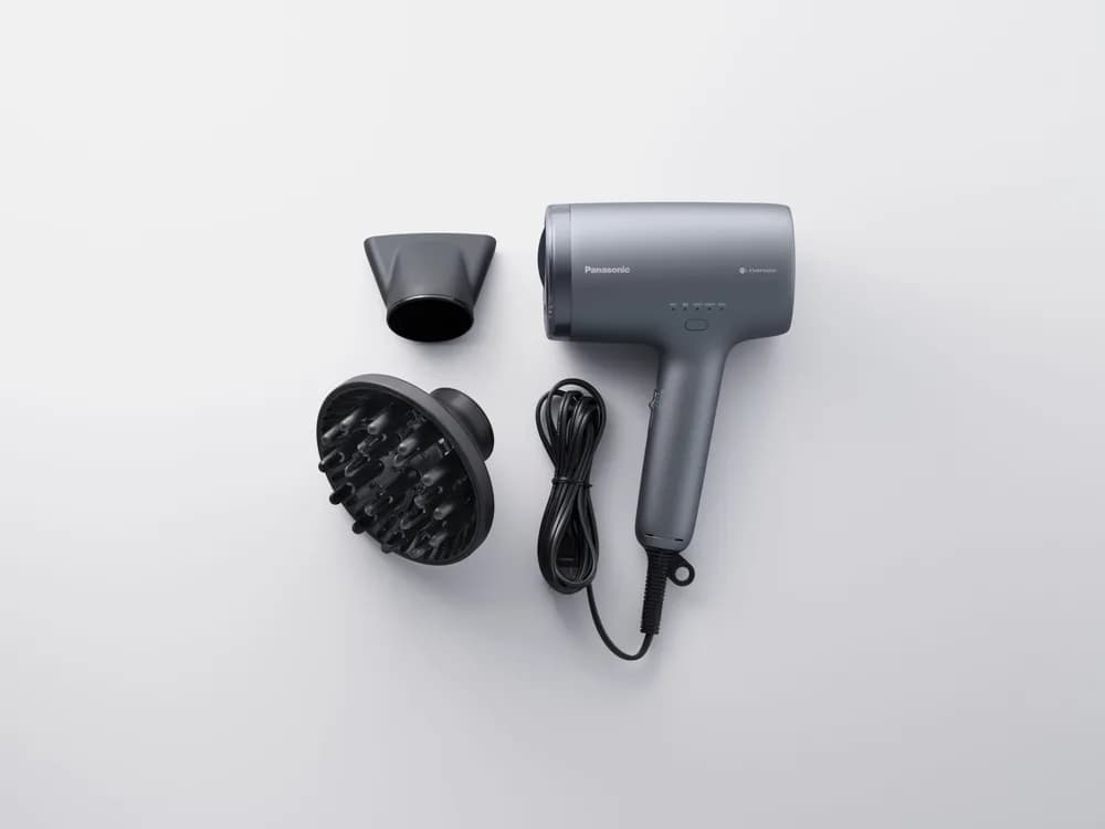 Uscator de par cu tehnologie nanoe & Mineral Ion (1600W, 3 trepte de suflare, 2 capace, duza pentru uscare rapida), EH-NA9N-H825, gri "EH-NA9N-H825"