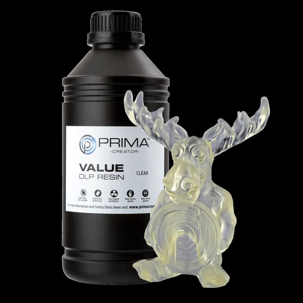 Rășină 3D PrimaCreator Value UV / DLP – 1 kg – Clear