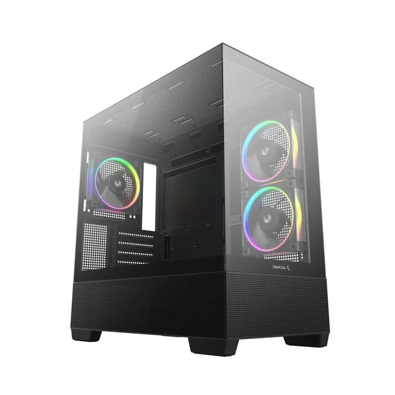Carcasa DeepCool CG380 3F, RGB, Mid Tower, Black