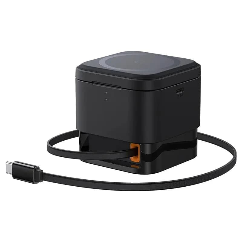 INCARCATOR RETEA Baseus MagPro 2-in-1 Magnetic, 25W, prindere magnetica incarcare wireless 15W, incarcare wireless MagPro Magnetic pentru iWatch 2.5W, negru, "P10264100123-01" - 6932172679064