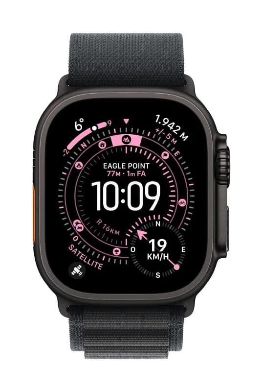Curea pentru Apple Watch 49mm Black Alpine Loop - Small - Black Titanium Finish