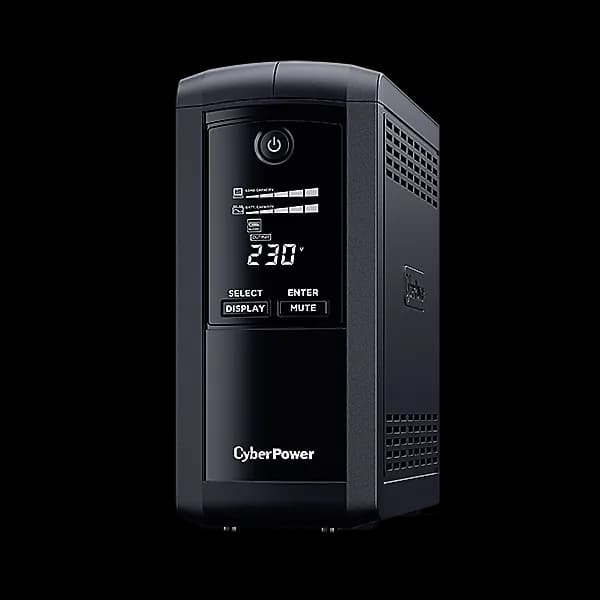UPS CYBER POWER Line Int. cu management,LCD,tower, 1000VA/ 550W,AVR,6xIEC C13,LCD,1x12V/9Ah,Backup 1-8 min,incarc 8h,USB,RS232,RJ45,GreenP,"VP1000EILCD"
