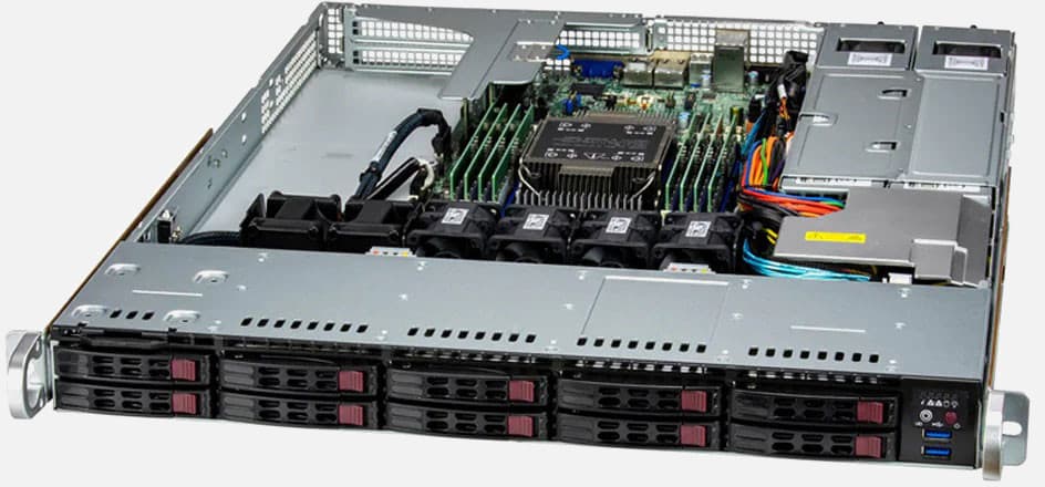 Supermicro 111E-WR — server GPU 1U, Intel Xeon Scalable, 1 GPU, 10 bay-uri
