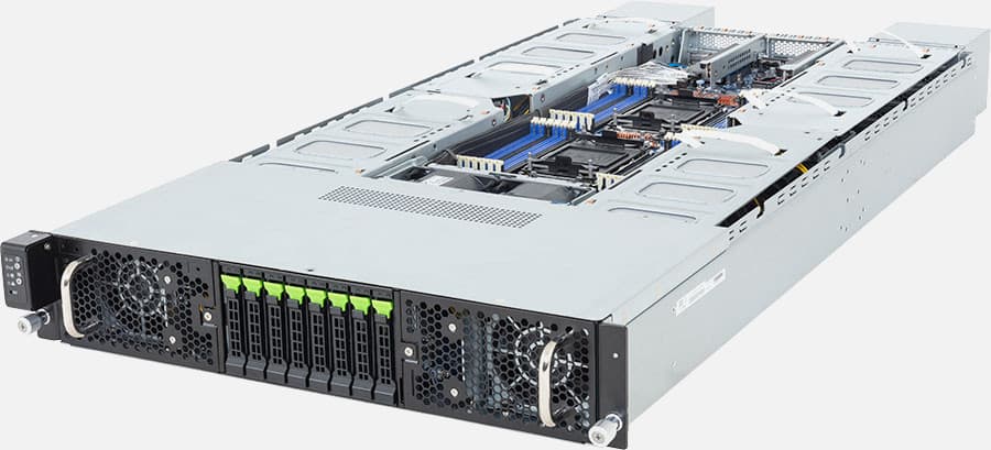 Gigabyte G294-S42 — server GPU 2U, 2× Intel Xeon 6, până la 8 GPU, 8 bay-uri